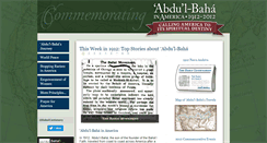 Desktop Screenshot of centenary.bahai.us